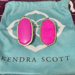 Kendra Scott hot pink Danielle earrings.